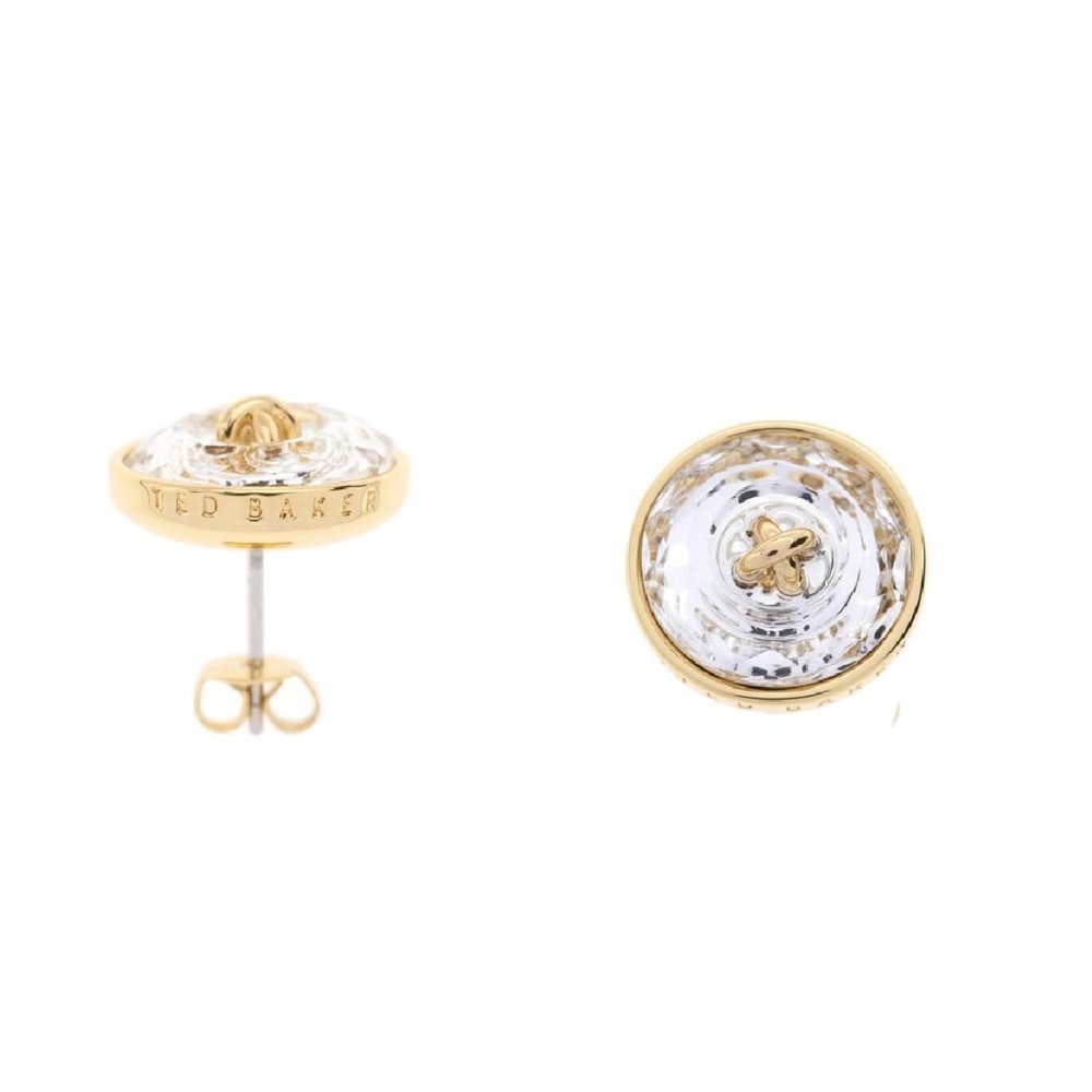 Ted Baker Gold Kinley Big Button Earrings